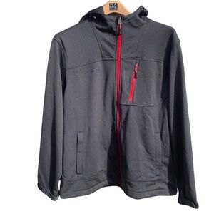 Free Country Marbled Tech Fleece Jacket “Cedarpoint Trucking” Logo